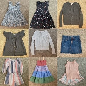 $28 for all items! Sizes 5-7 Dresses, Jumpsuit, Skirt , Shirts , Body Suit.